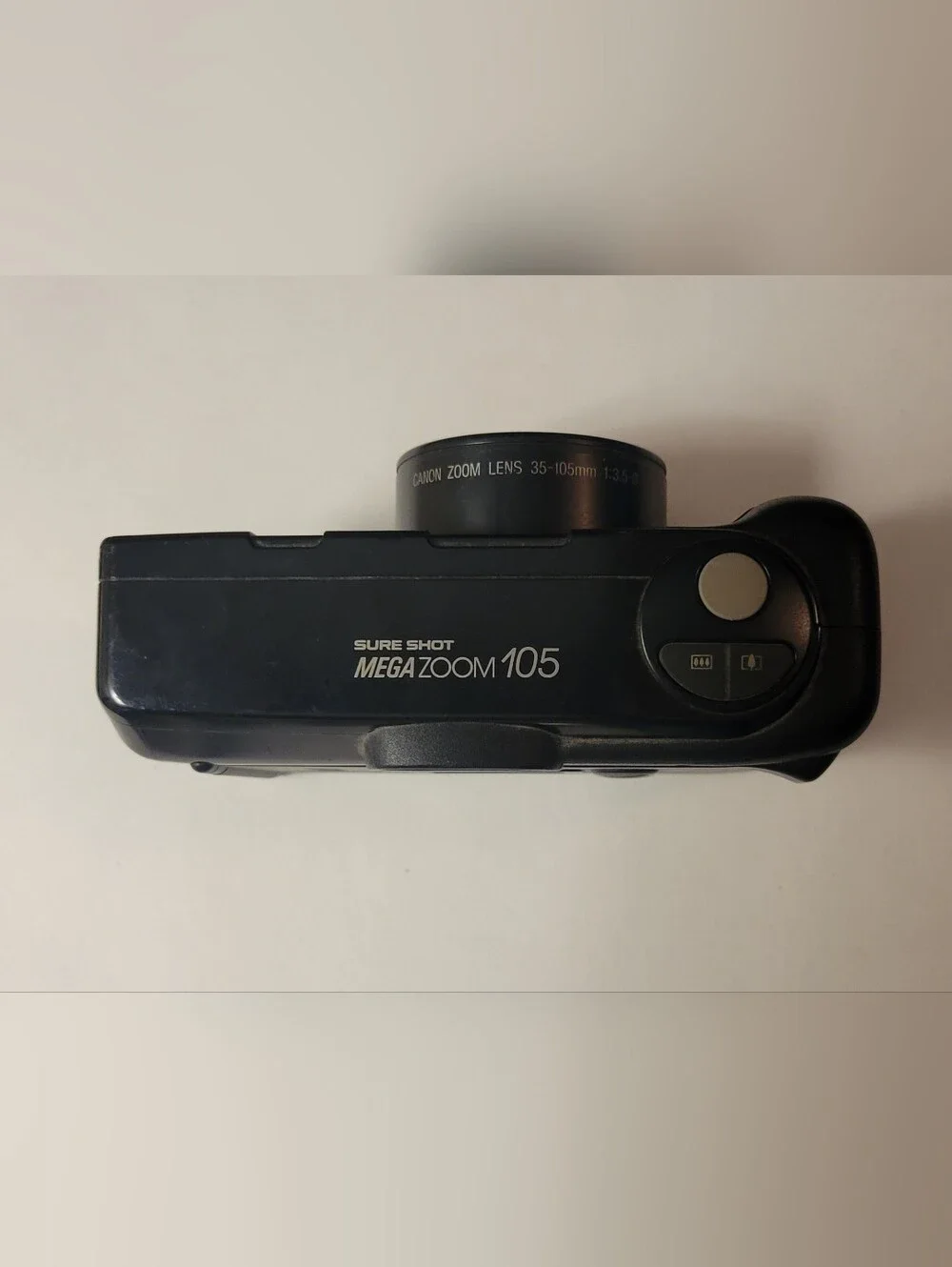 Canon MegaZoom 105 Black Point-and-Shoot Film Camera with Red Accent